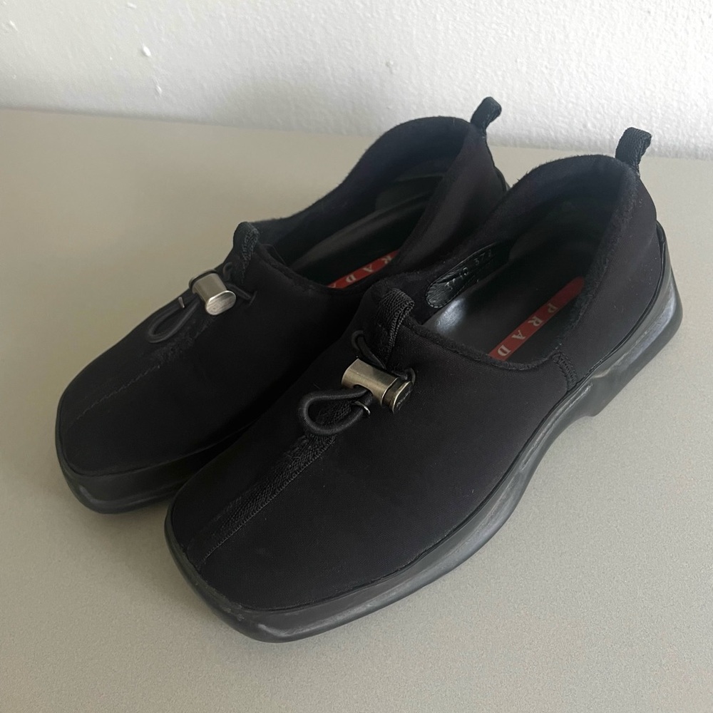 Prada Sport Linea Rossa Neoprene vintage toggle shoes
